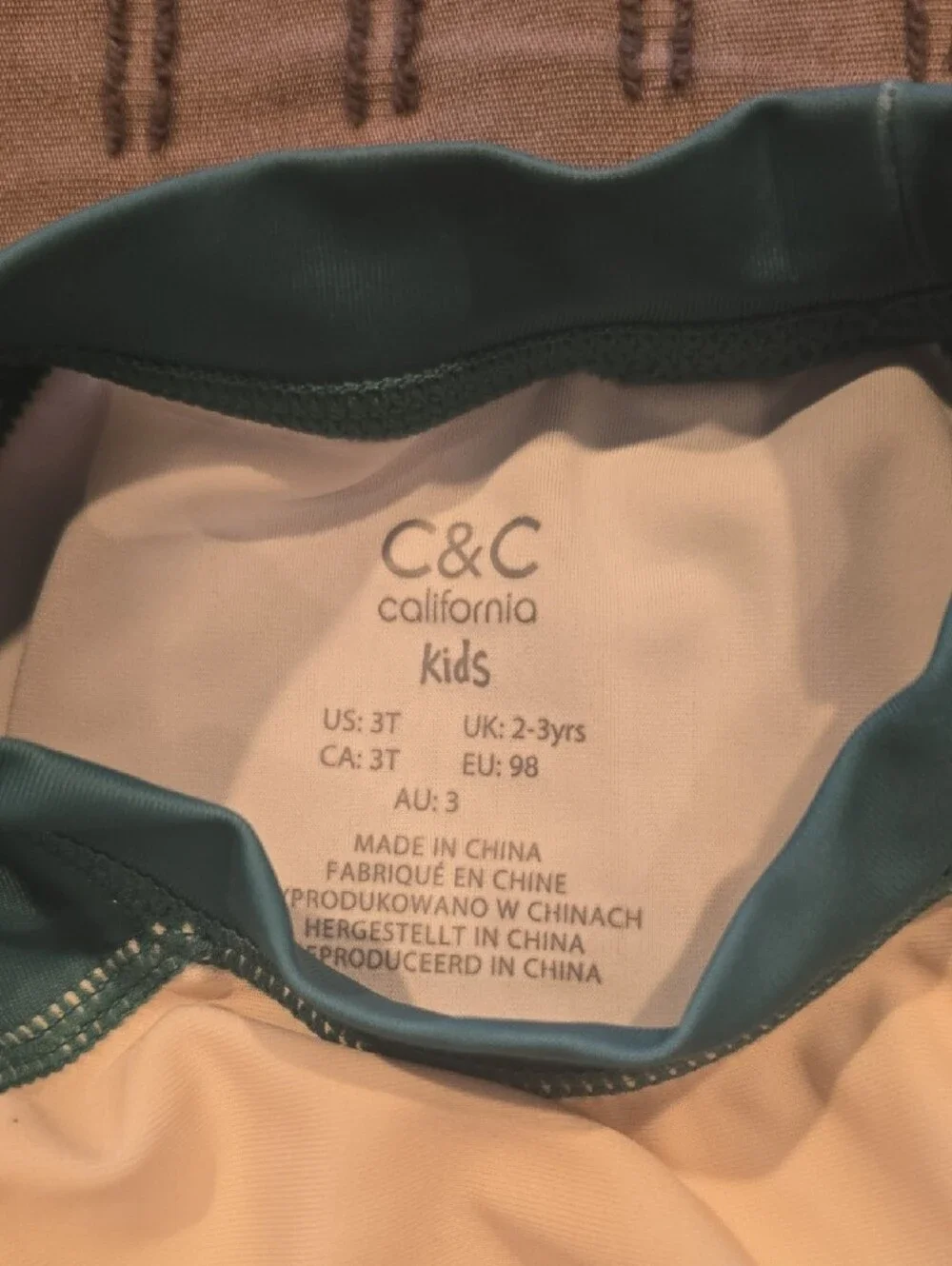 C&C California Boys Teal, White & Orange Surf Rashguard Set